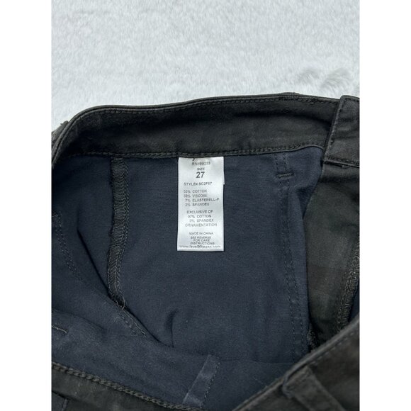 Level 99 Women’s Skinny  Utility Jogger Sz 27  Camo Stretch Neon Ankle Zip Pants - Picture 3 of 10